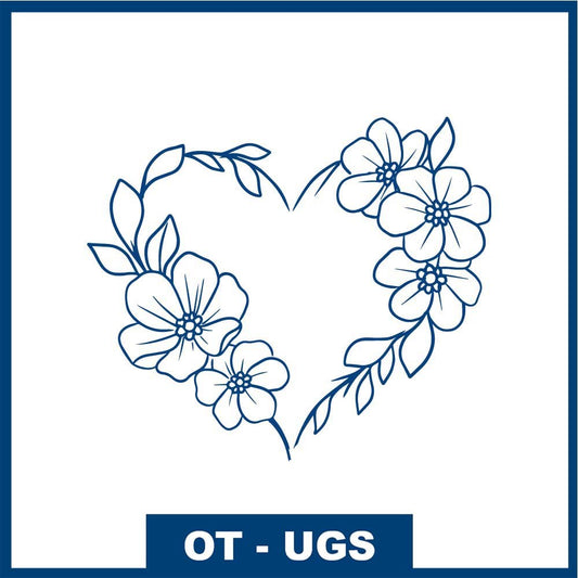 Cœur et amour fleurissant