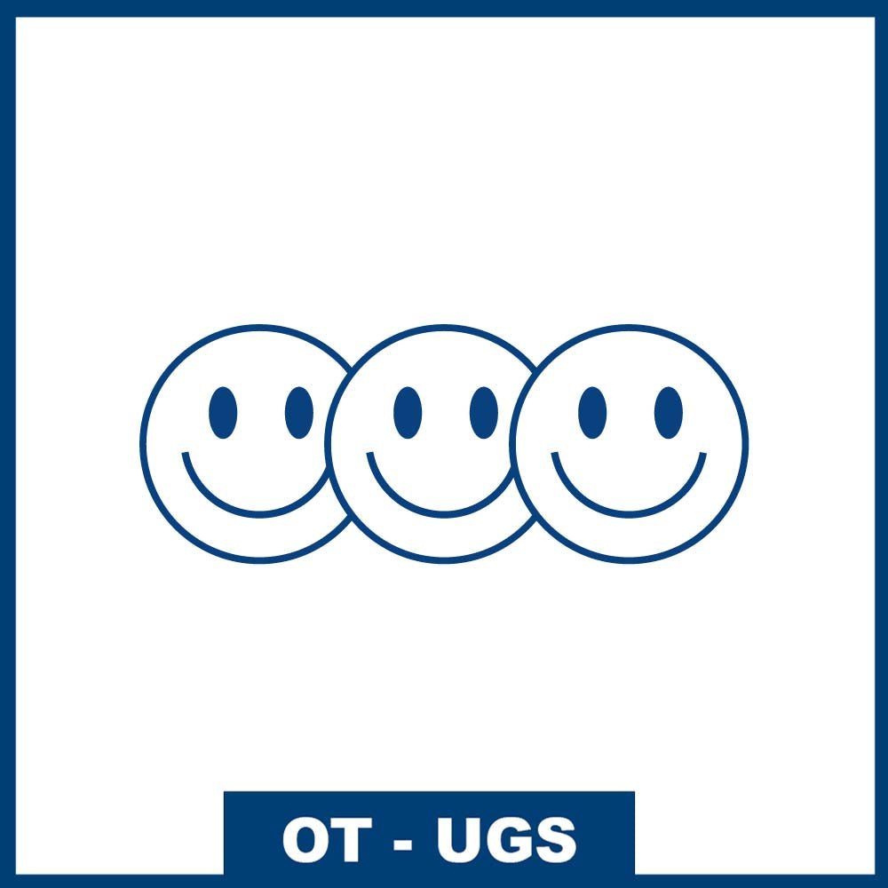 Triple smiley souriants